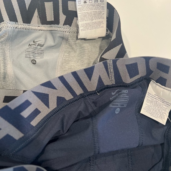 TWO Mens Nike Pro Max 3/4 compression tights XL - Picture 3 of 4